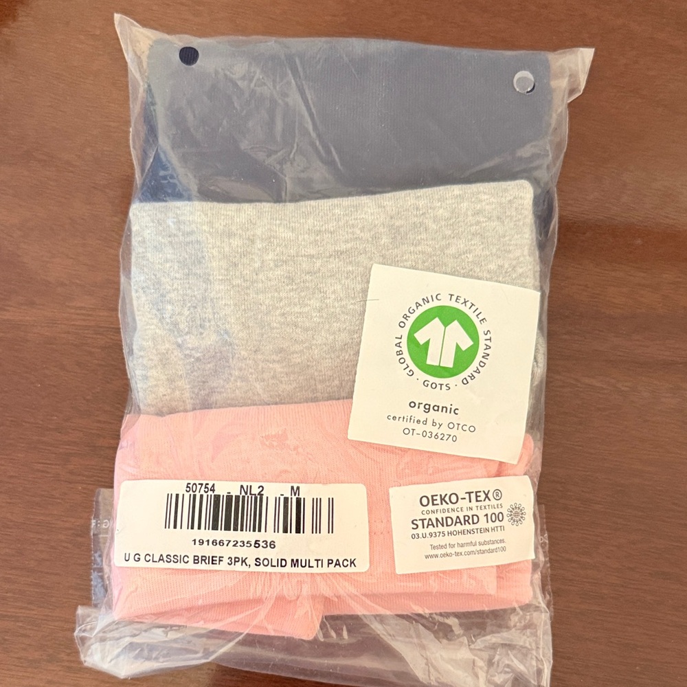 Hanna Andersson Kids Underwear 3-Pack - Blue, Gray, Pink